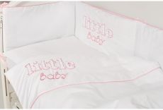 Постільний комплект 6 ел Twins Little Baby 4042-TLB-08 white / pink